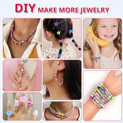 AIPRIDY strings, pliers, and instructions shown for quick bracelet crafting.