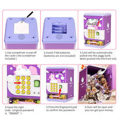 Aiqi piggy bank toy see-through window lets kids watch savings grow.