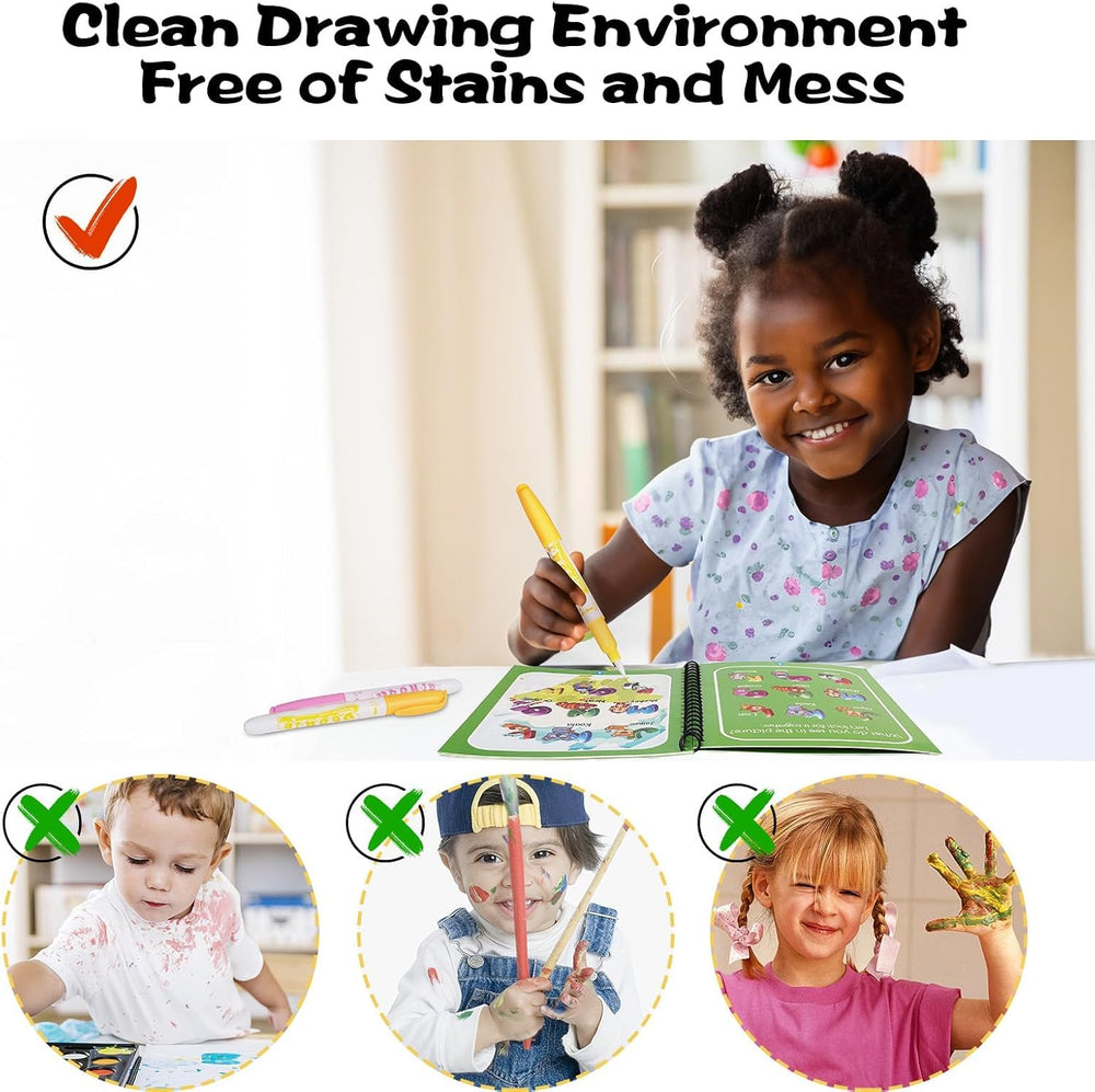 Air Blow underwater world color book with water-only color effects