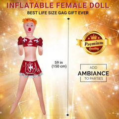 AIR GAG inflatable doll roaring twenties theme prop, eye-catching party accessory