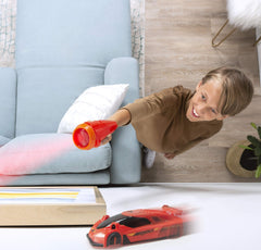 Air Hogs Zero Gravity Laser on floor for fast indoor moves.