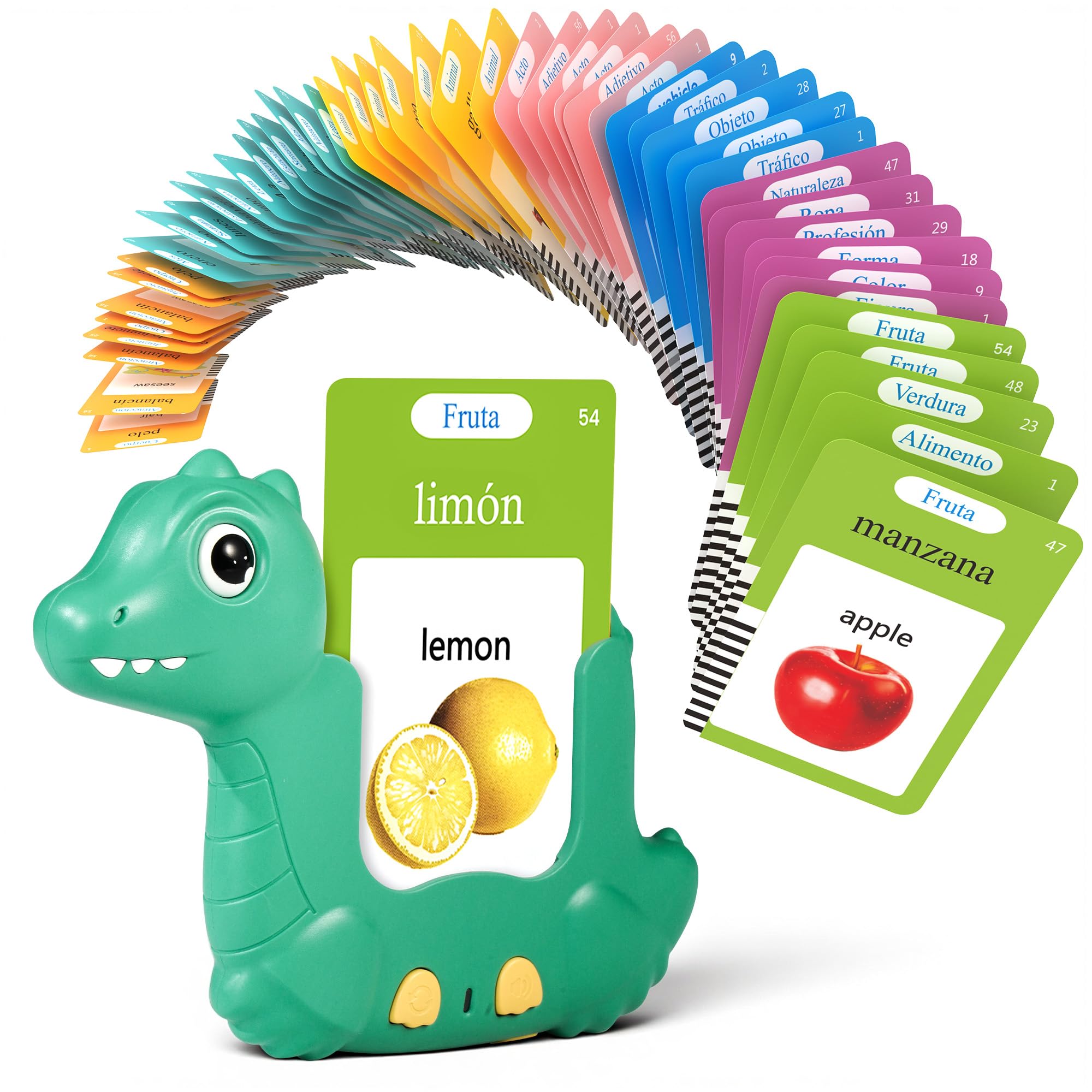Airbition bilingual flashcards animals theme support early language exposure in English and Spanish