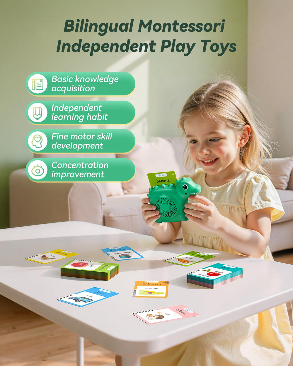 Airbition bilingual flashcards numbers theme build counting vocabulary in English and Spanish