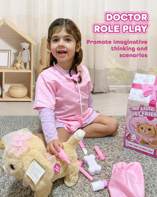 Airbition plush dog barking feature sparks pretend conversations during playtime