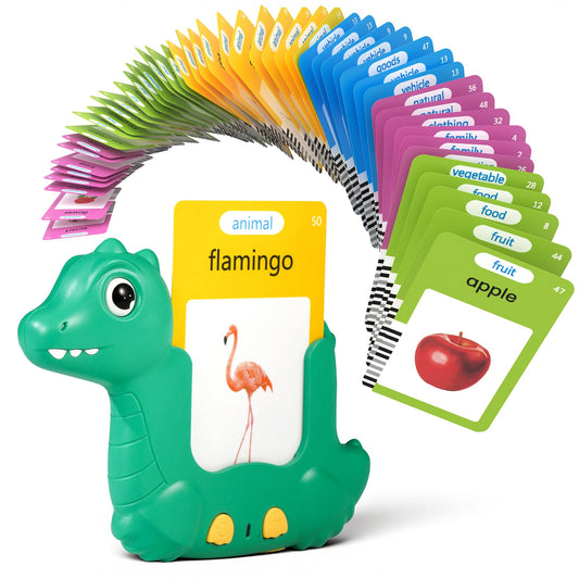 Airbition Talking Flash Cards cover demonstrates calm, screen-free language learning for toddlers.