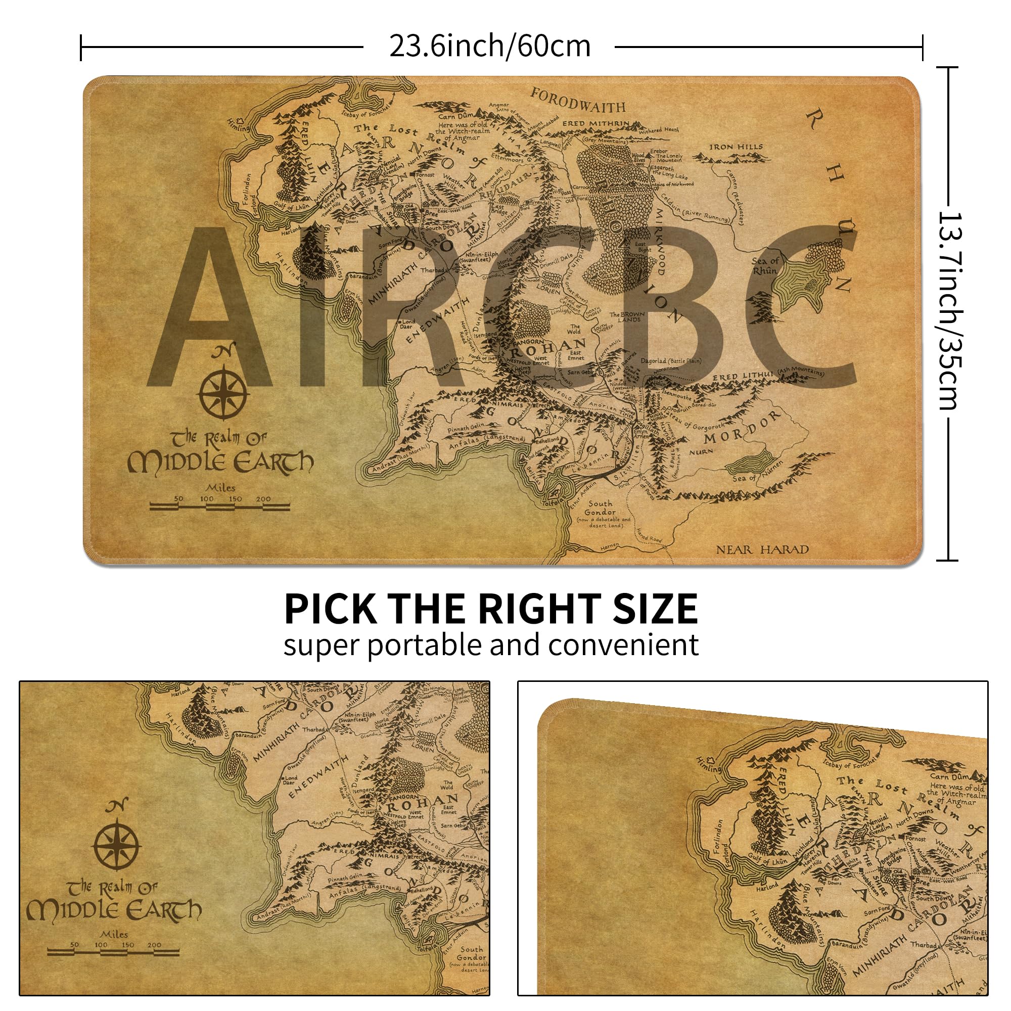 AIRCBC MTG playmat with high-detail printing for vibrant battlefield visuals