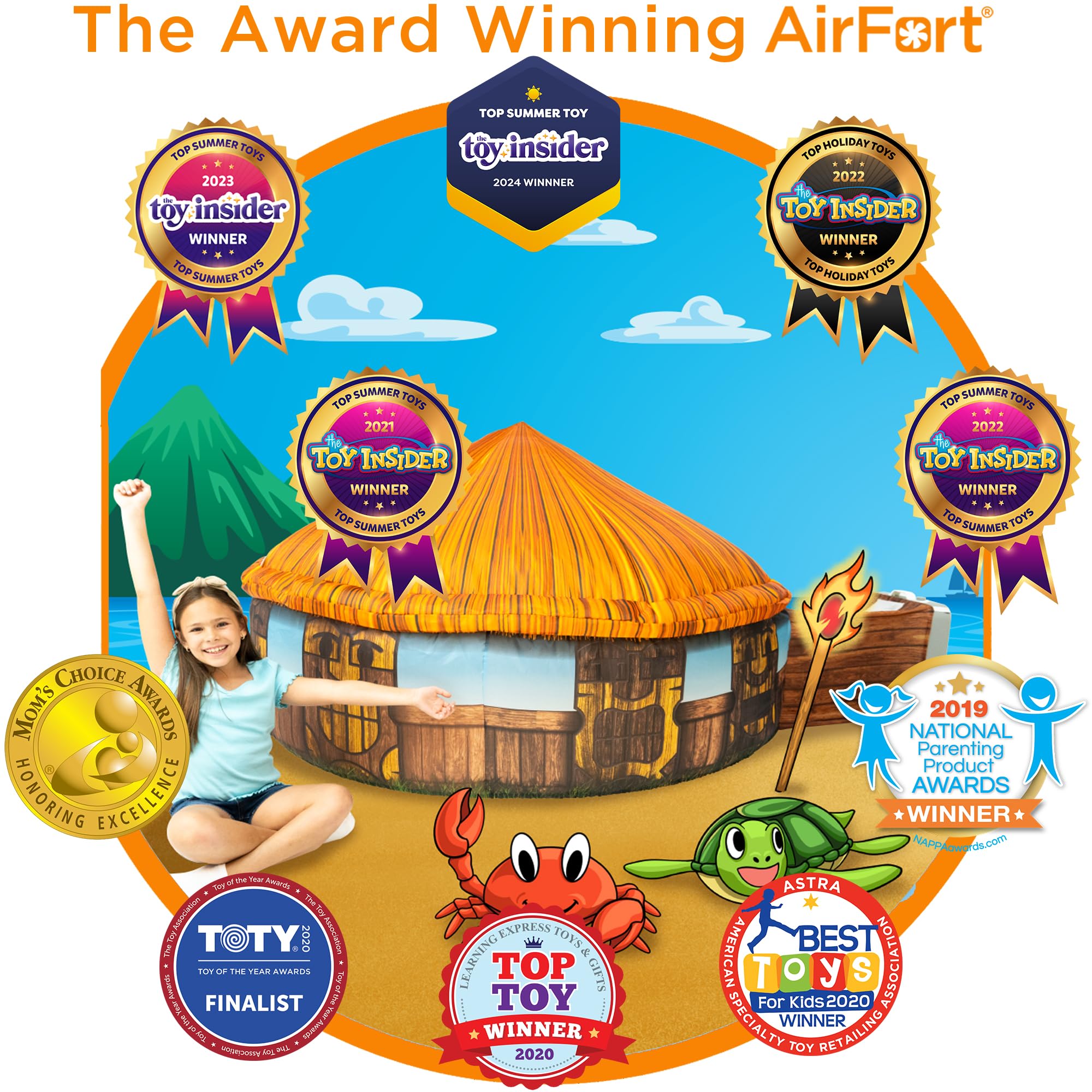 Air Fort diameter 6.5 feet provides ample room for friends to join.