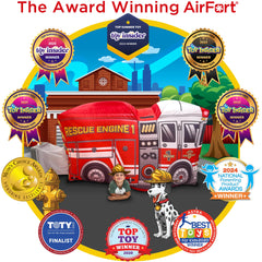 Air Fort Firetruck breathable mesh window for visibility and airflow