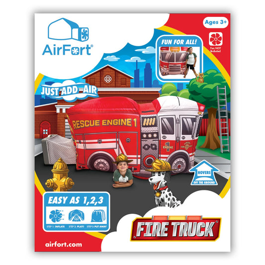 Air Fort Firetruck roomy interior supports group play