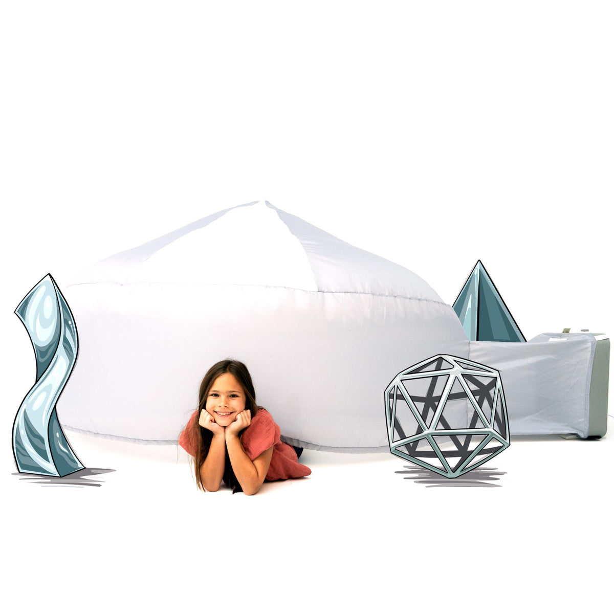 Air Fort inflates in 30 seconds for quick, mess-free setup.