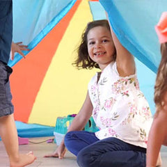 Sleepover-ready fort offers cozy space for late-night games.