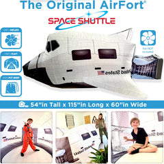 Air Fort Space Shuttle with children playing in a roomy fort for friends.