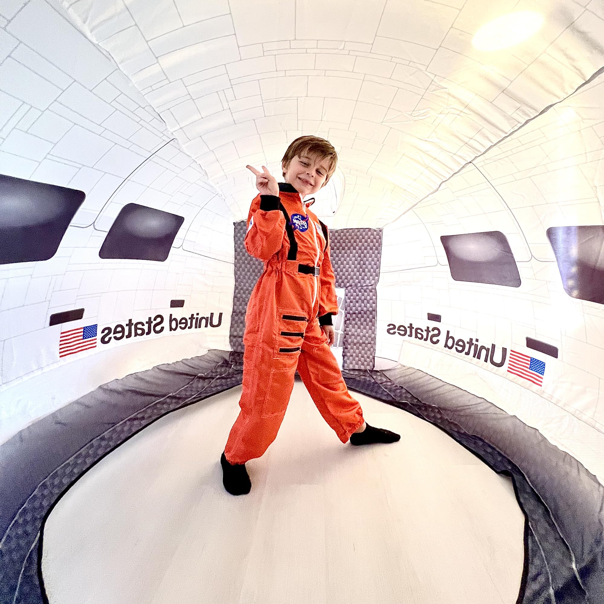 Air Fort Space Shuttle mesh divider creates cozy play zones.
