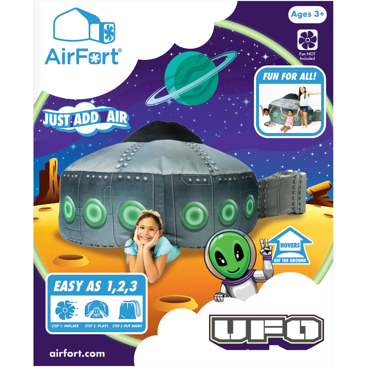 AirFort interior spacious 6.5 ft diameter for group play