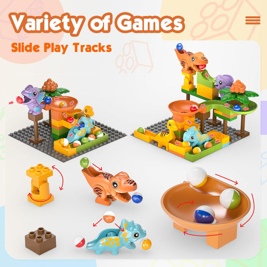 Airkid marble track assembly shows kids constructing colorful routes