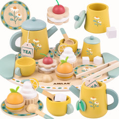 Airlab wooden tea set teapot for imaginative play and role-play tea parties.
