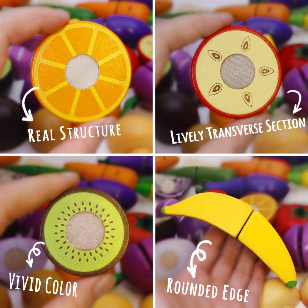 Airlab wooden banana fruit for creative play and dexterity practice.