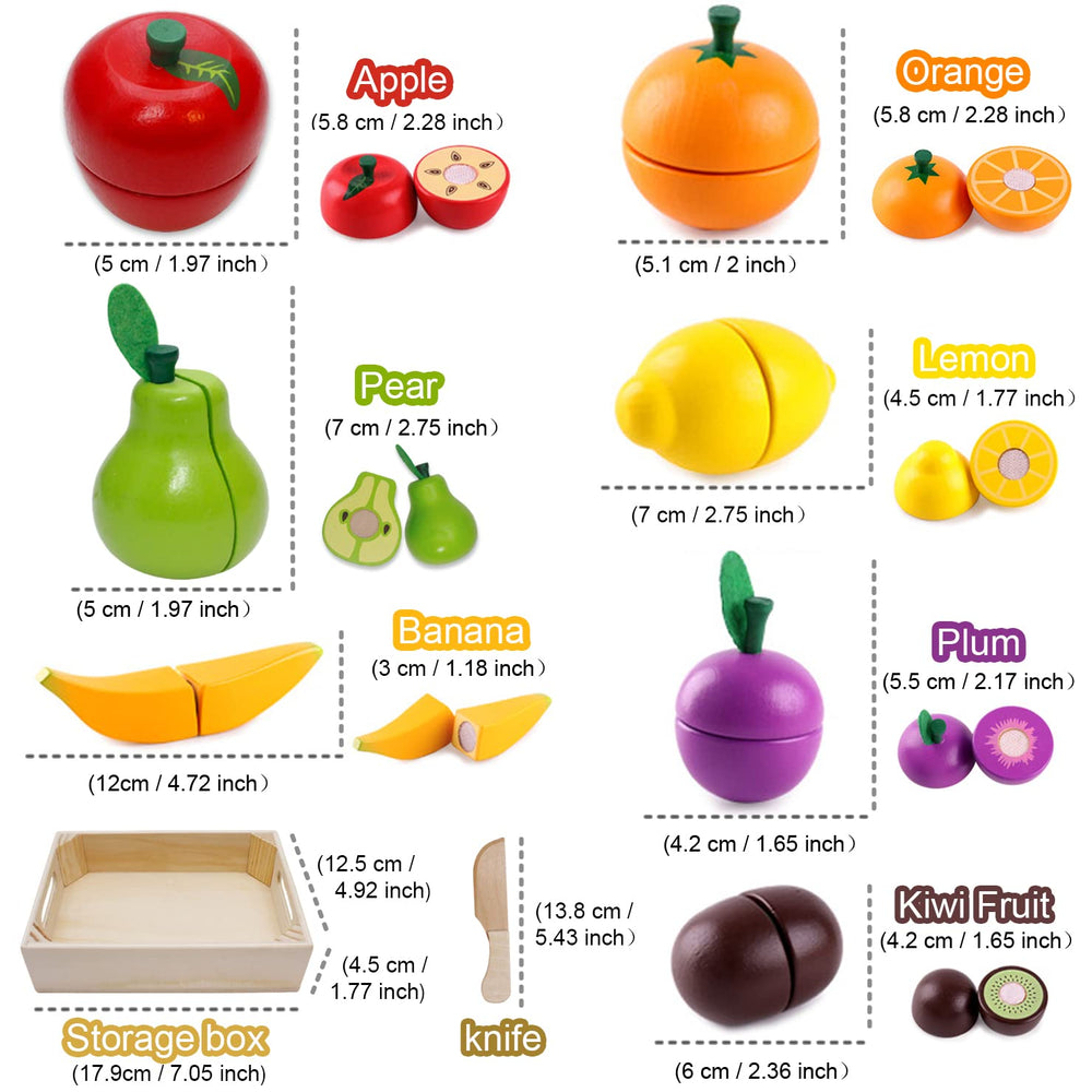 Airlab wooden orange fruit for imaginative slicing and hand-eye coordination.