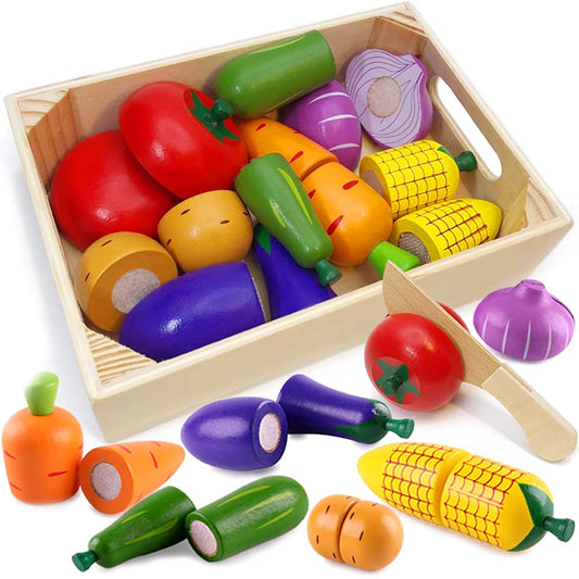 Airlab wooden play food onion for imaginative kitchen play and fine motor practice.