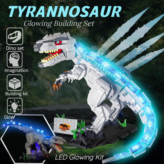 Airney 23.6 inch tyrannosaur assembly kit showcased in a big display