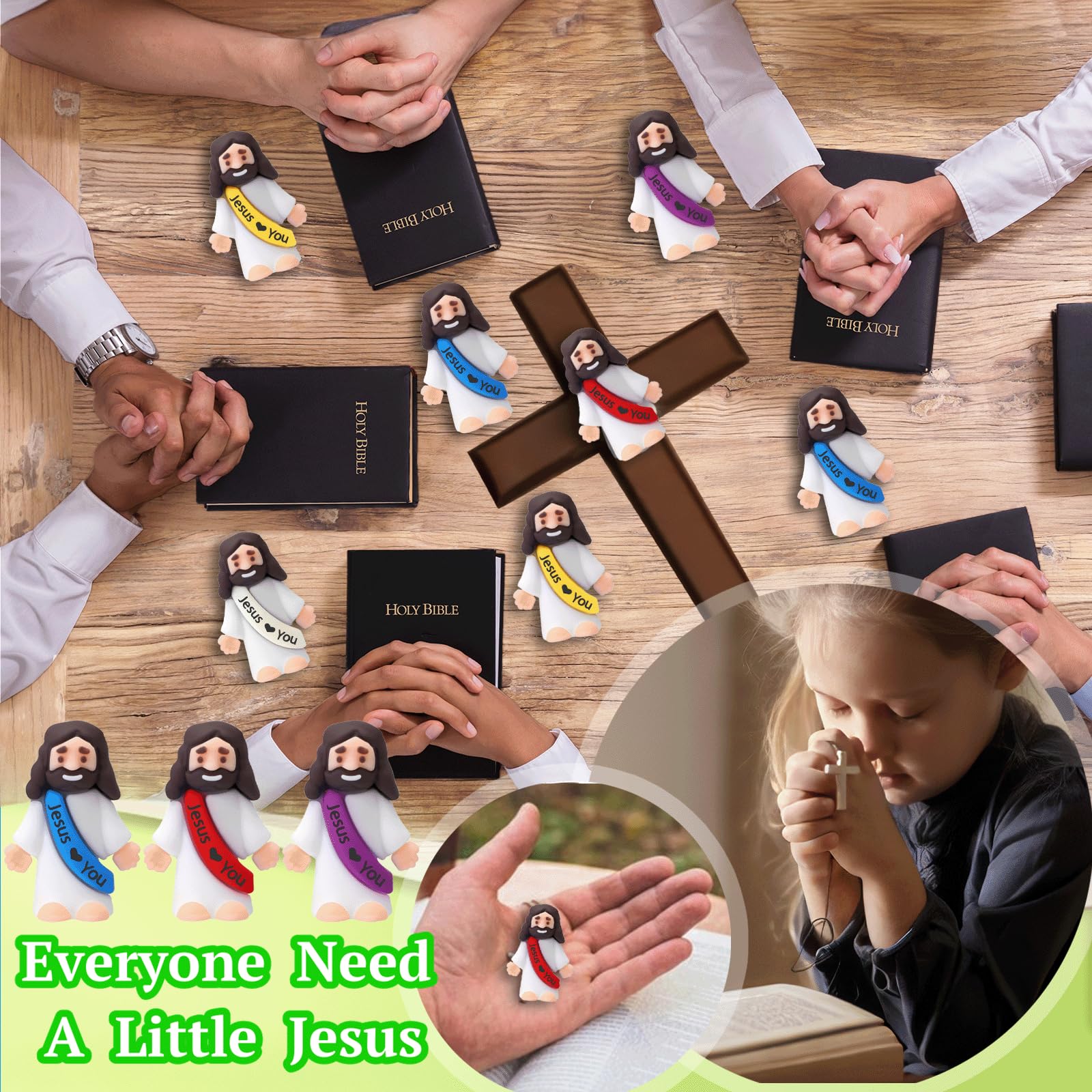 Airney Easter gift Jesus mini figures ideal for baskets and party favors.