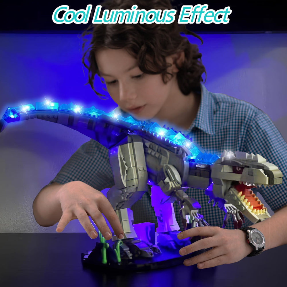 Airney led glow dino set highlighting interactive pose options for kids