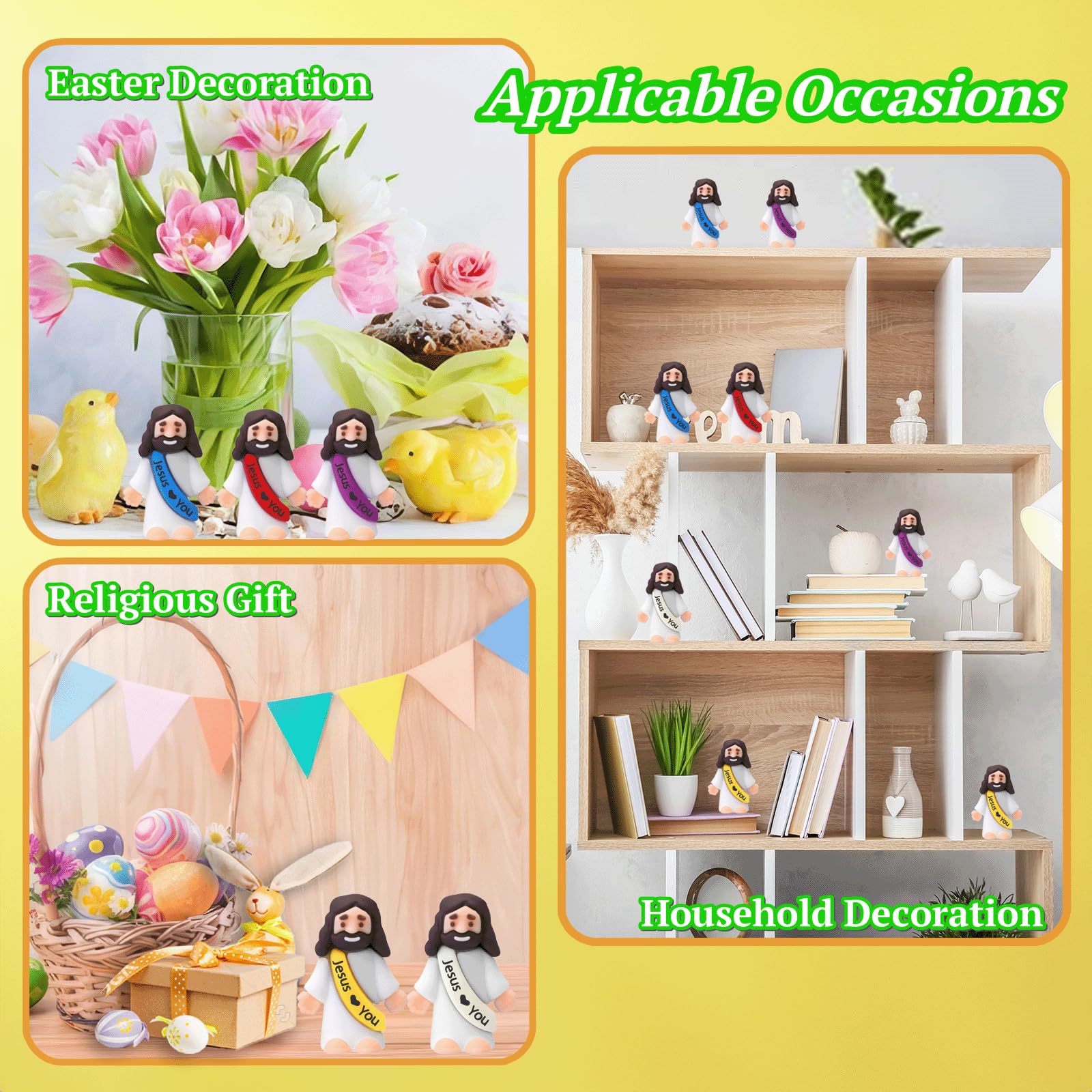 Airney tabletop display Jesus figurines for desk decor and inspiration.