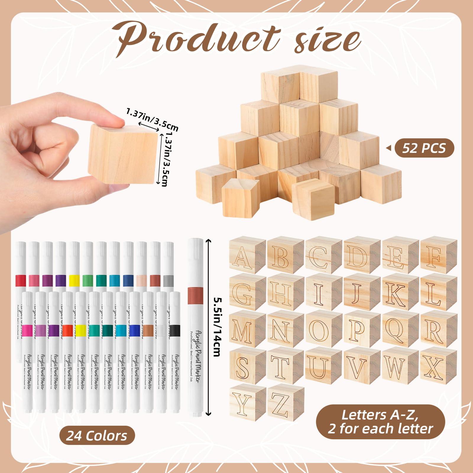 Aisharery color markers set enables vibrant painting on blocks and templates.