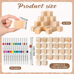 Aisharery color markers set enables vibrant painting on blocks and templates.