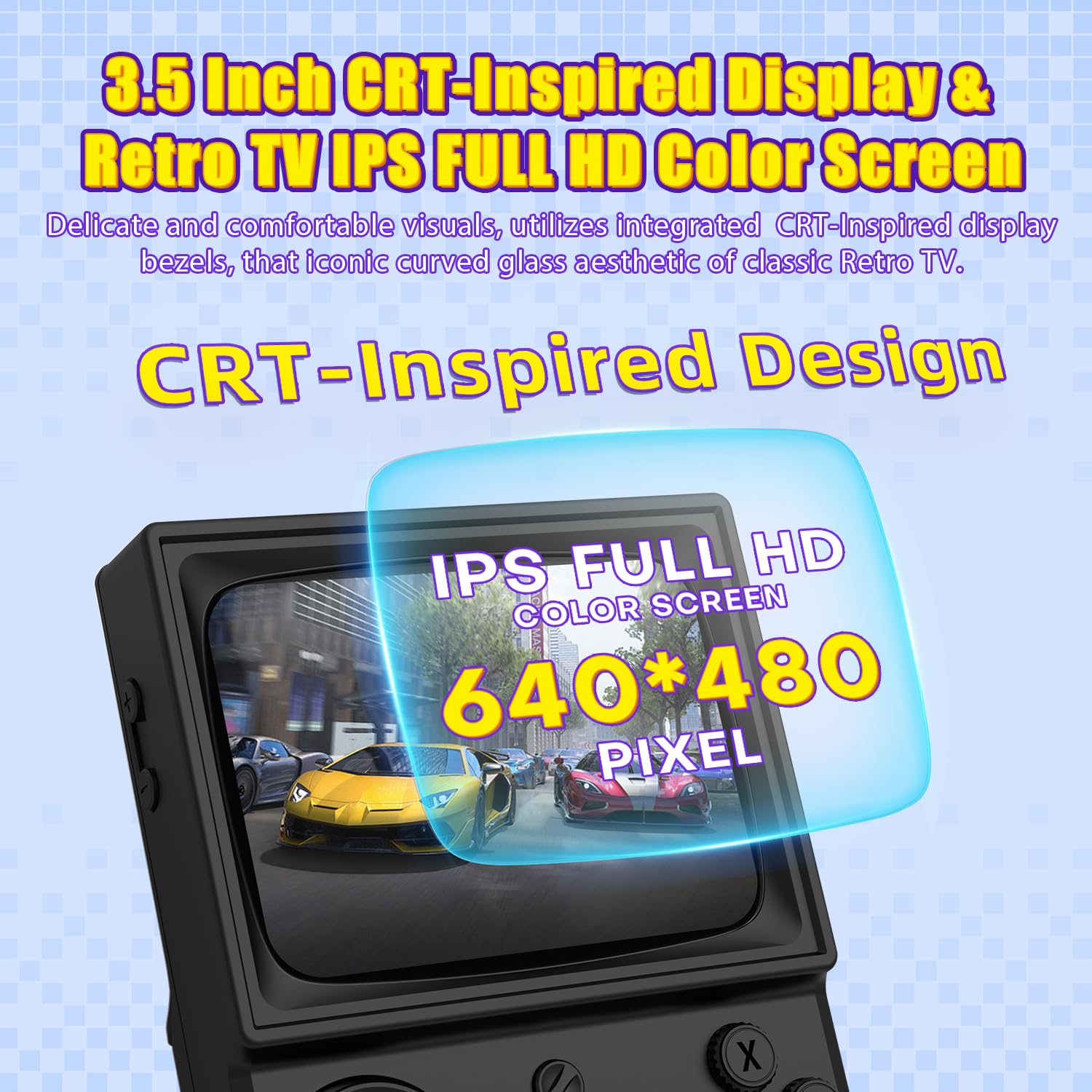 AISLPC R36T CRT bezel evokes classic TV aesthetics during play.