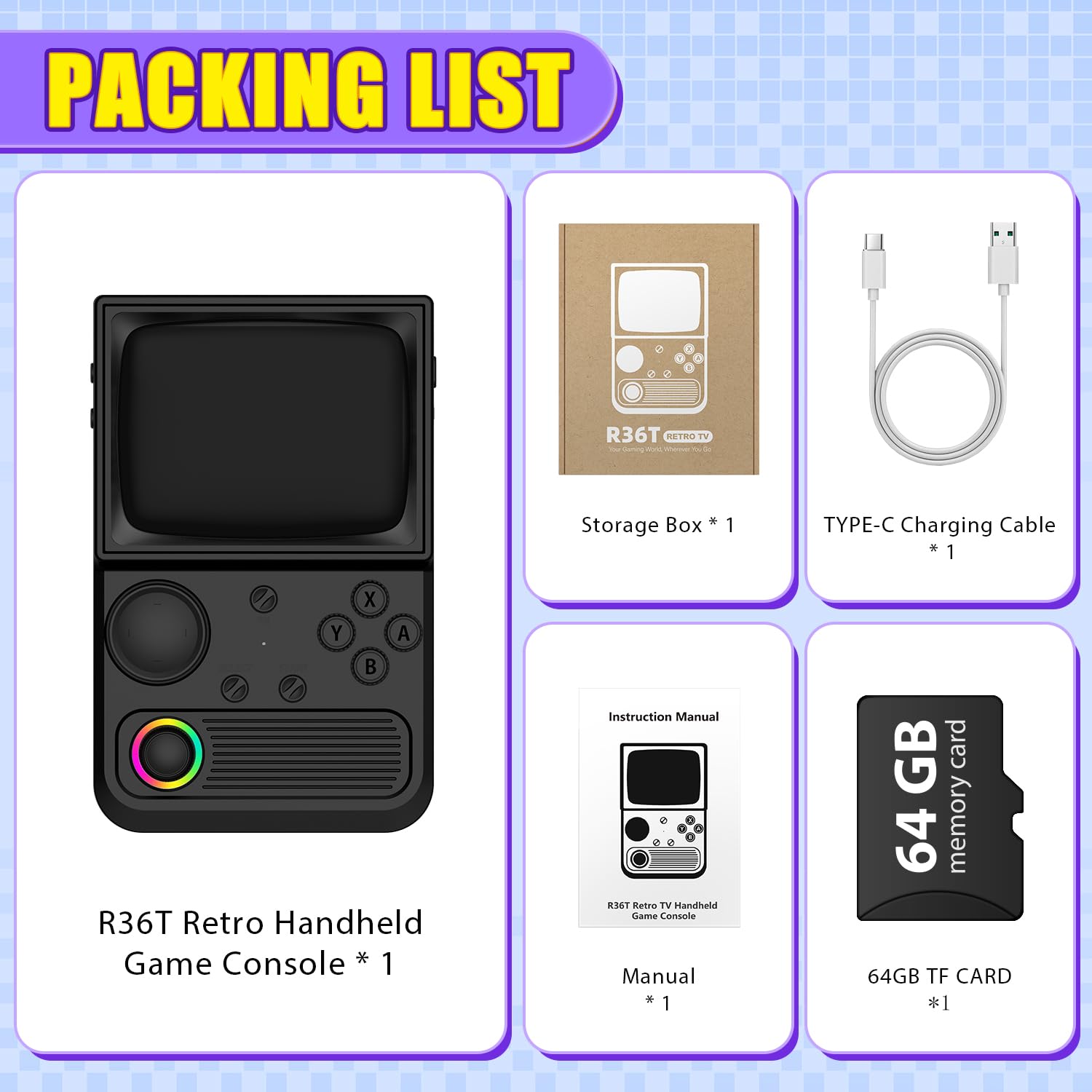 AISLPC R36T stereo speakers deliver clear sound during handheld gaming.