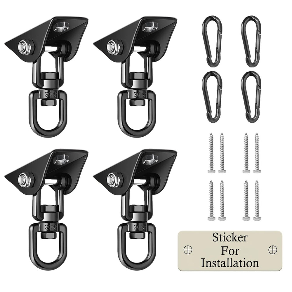 Aisto heavy-duty swing hanger with 360° swivel for smooth outdoor setups.