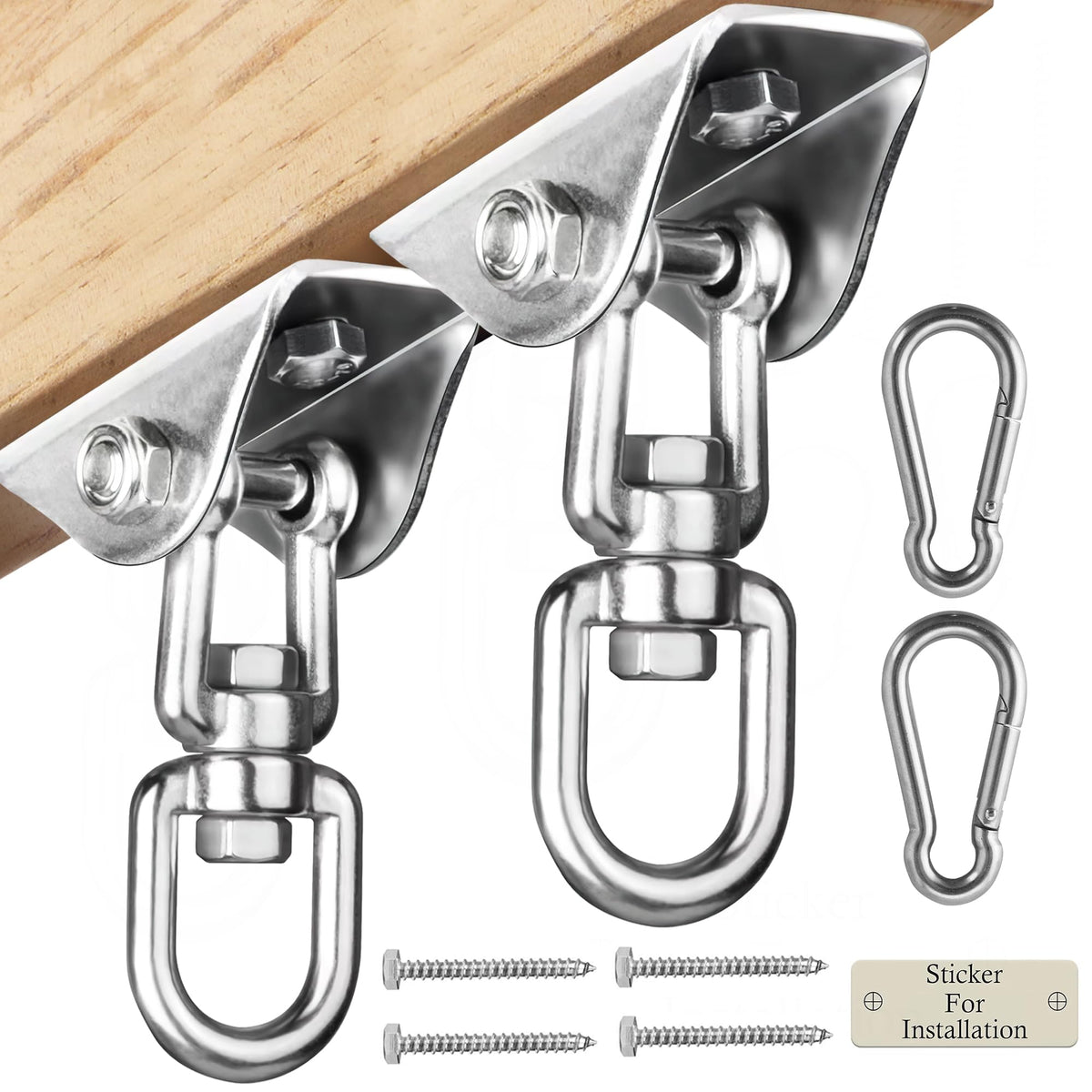 Aisto heavy-duty swing hangers for wooden sets showcase robust mounting for outdoor playgrounds.