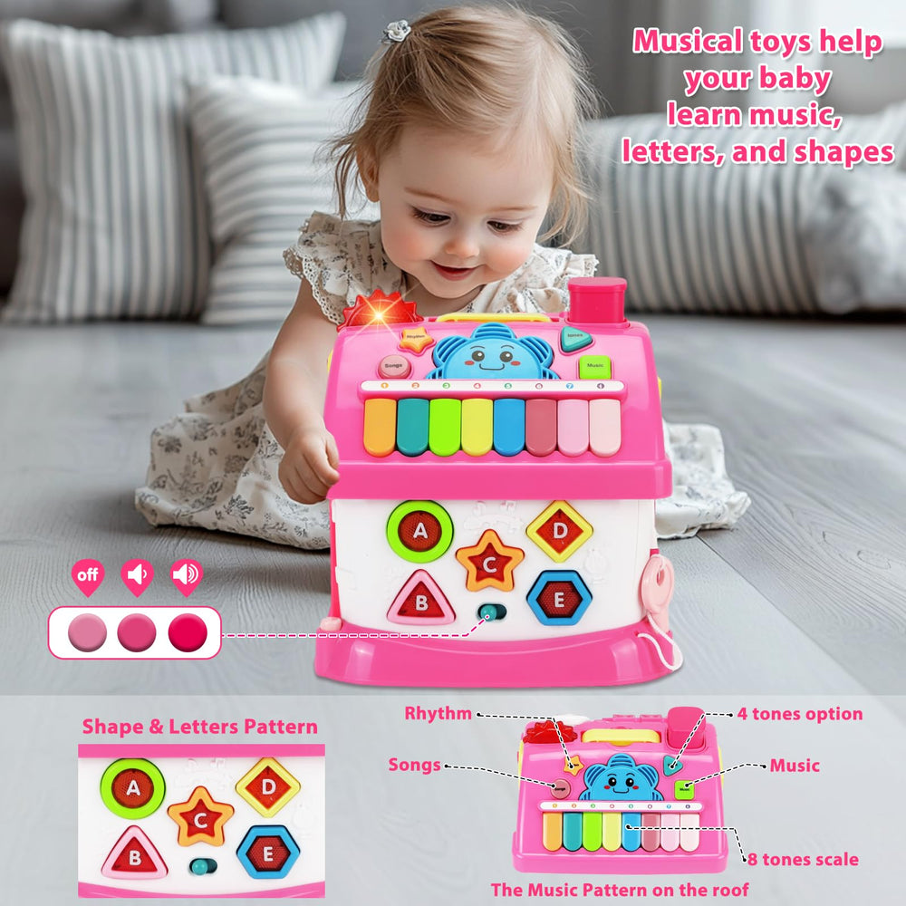 Aitbay 8-in-1 house animal window for peekaboo fun and animal recognition