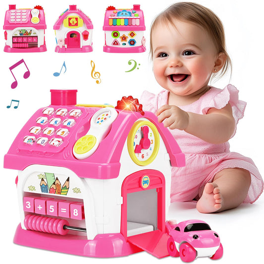 Aitbay 8-in-1 house piano view showing the music play area and vibrant colors for early rhythm learning