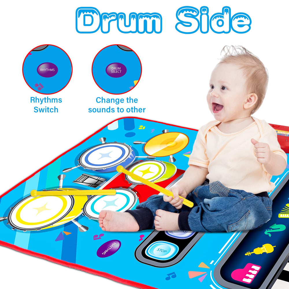 Aitbay Baby Music Mat shows 13-key piano layout for hands-on learning