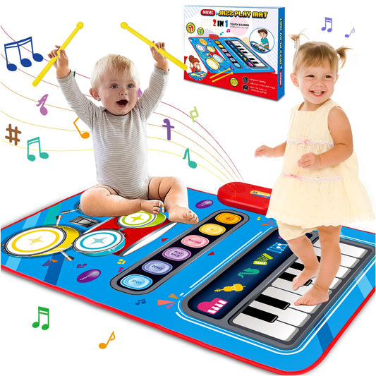 Aitbay Baby Music Mat piano side with interactive keys for early music exploration