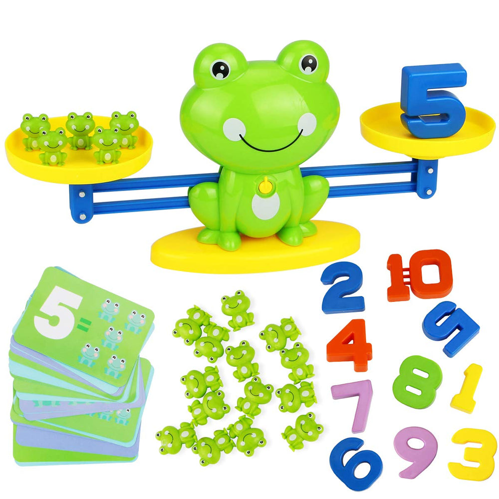 Aitbay frog balance base featuring a colorful counting game for STEM learning.