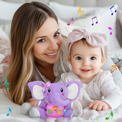 Aitbay elephant toy invites parent-child interaction through lullabies
