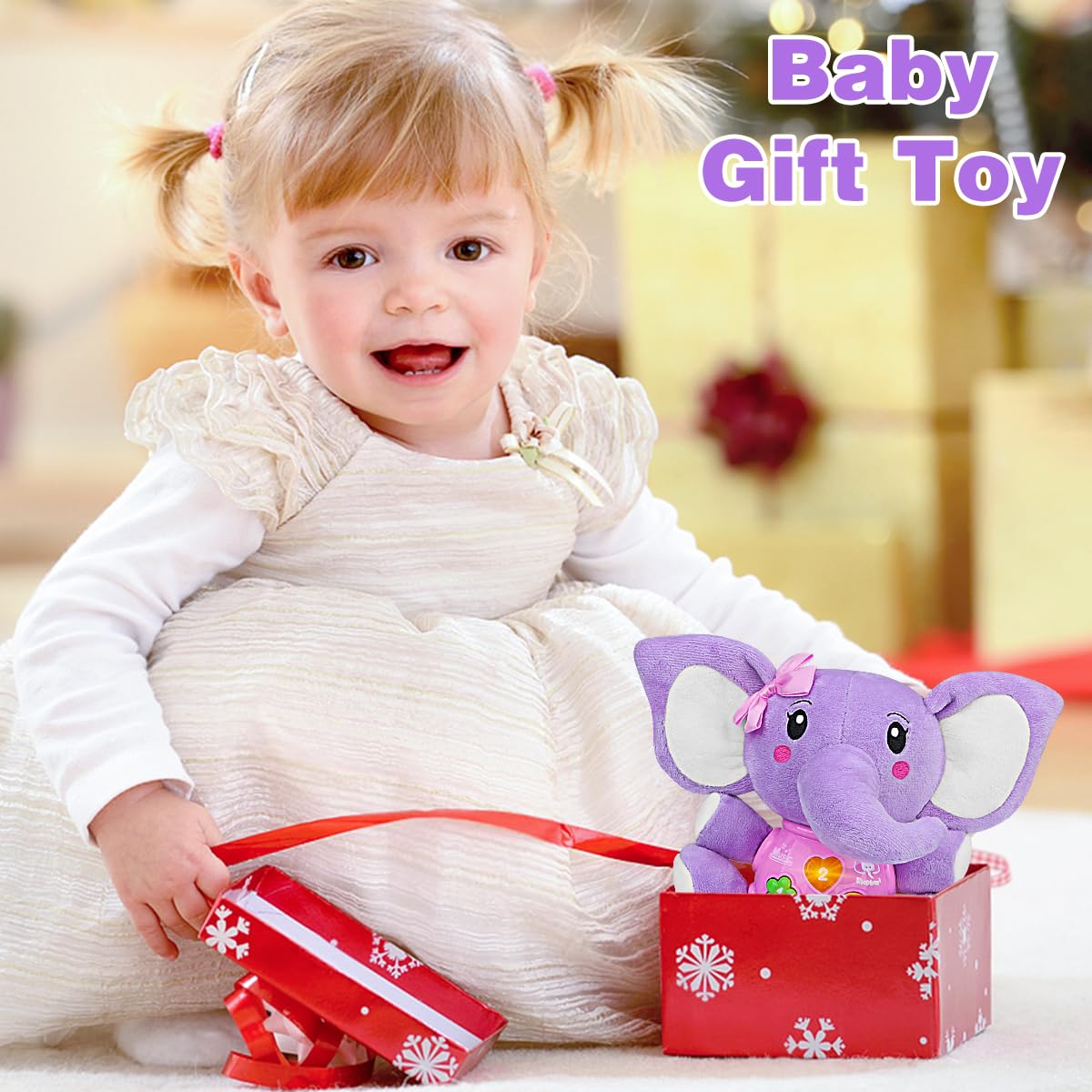 Aitbay plush elephant with durable color and soft touch for long-term use
