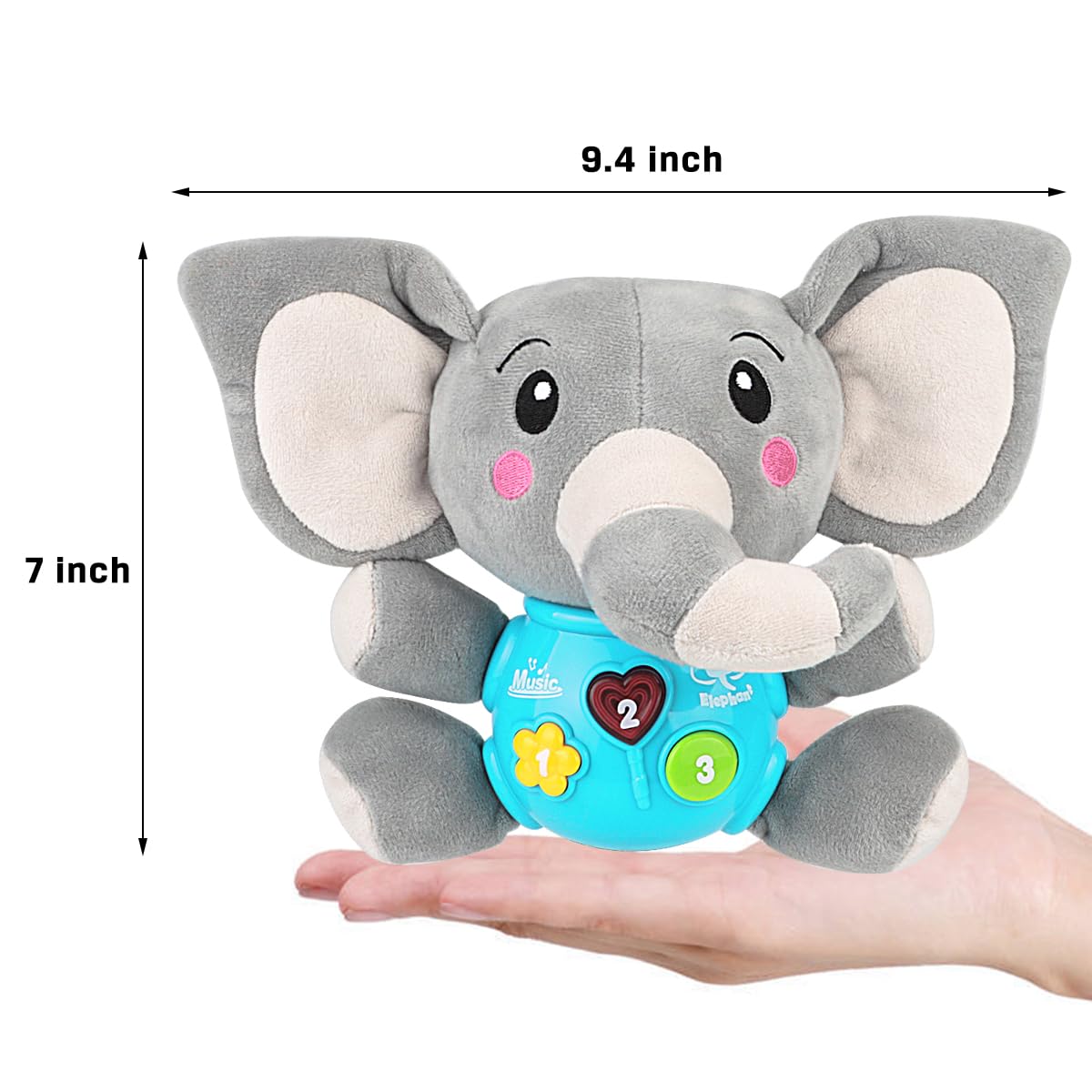 Aitbay hand-sized elephant toy that's easy for tiny hands.
