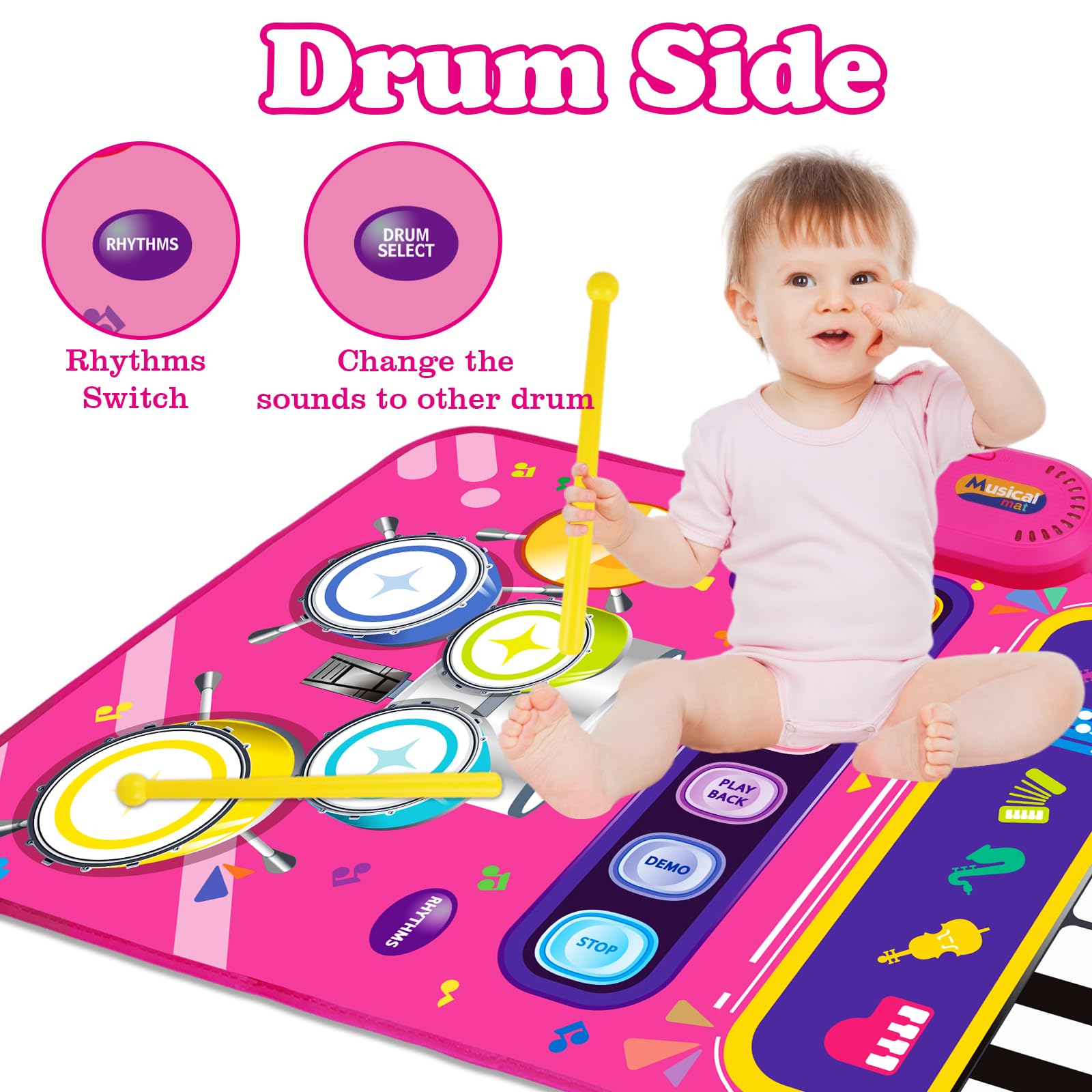 Aitbay musical mat supports parent-child interaction during play.