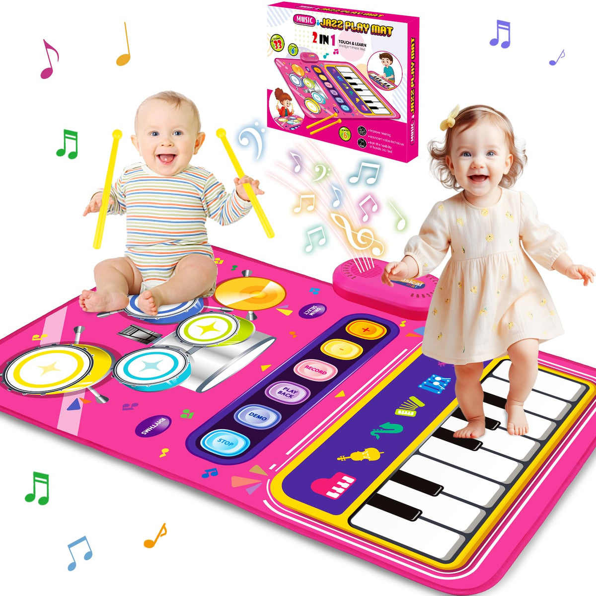 Aitbay piano mat keyboard invites early musical exploration.