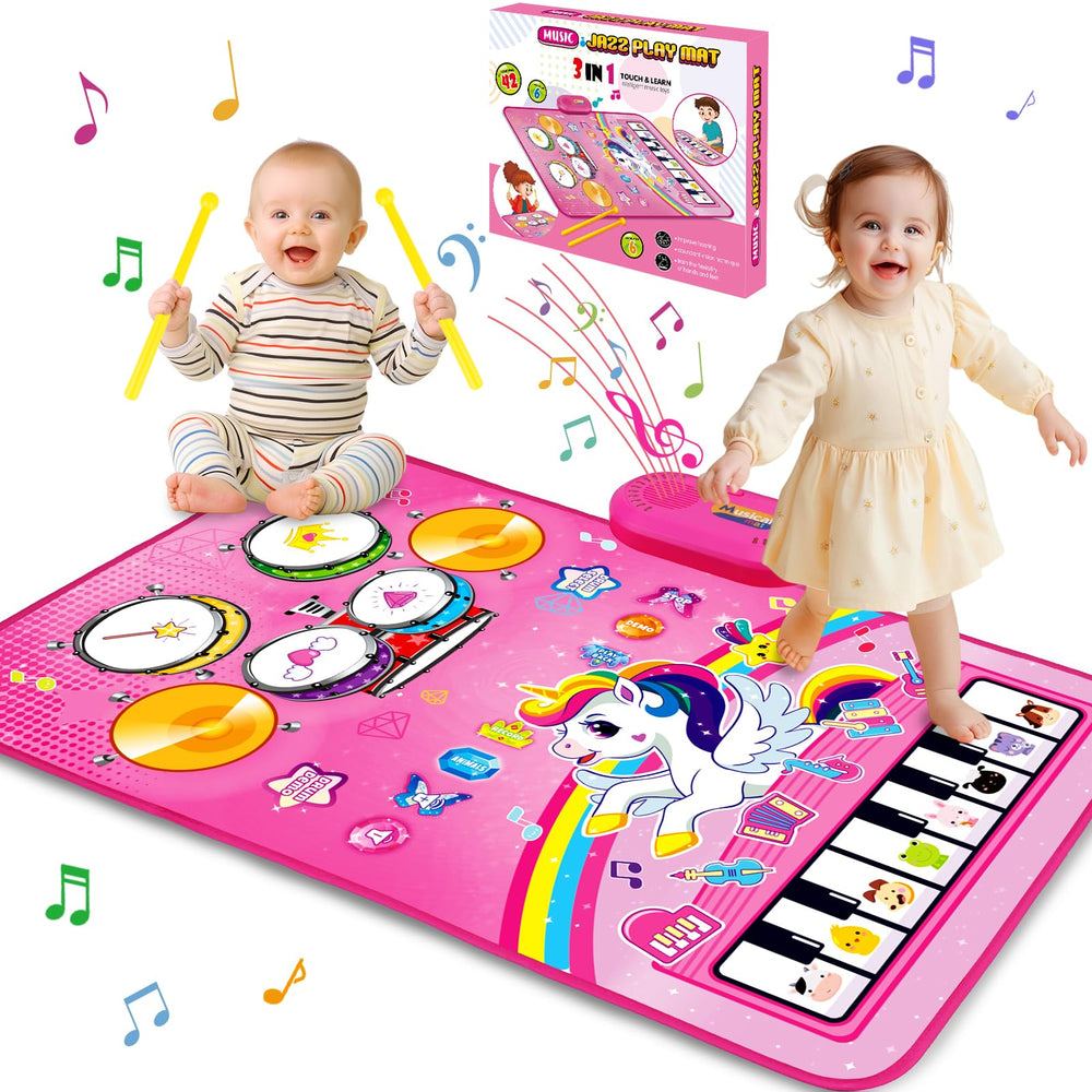 Aitbay Unicorn Music Mat features the piano area with key instruments for exploration.