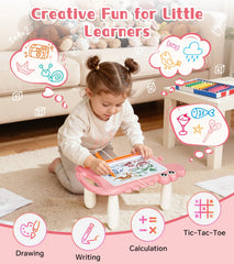 AiTuiTui Dinosaur Magnetic Doodle Board 3‑in‑1 design for table easel handheld