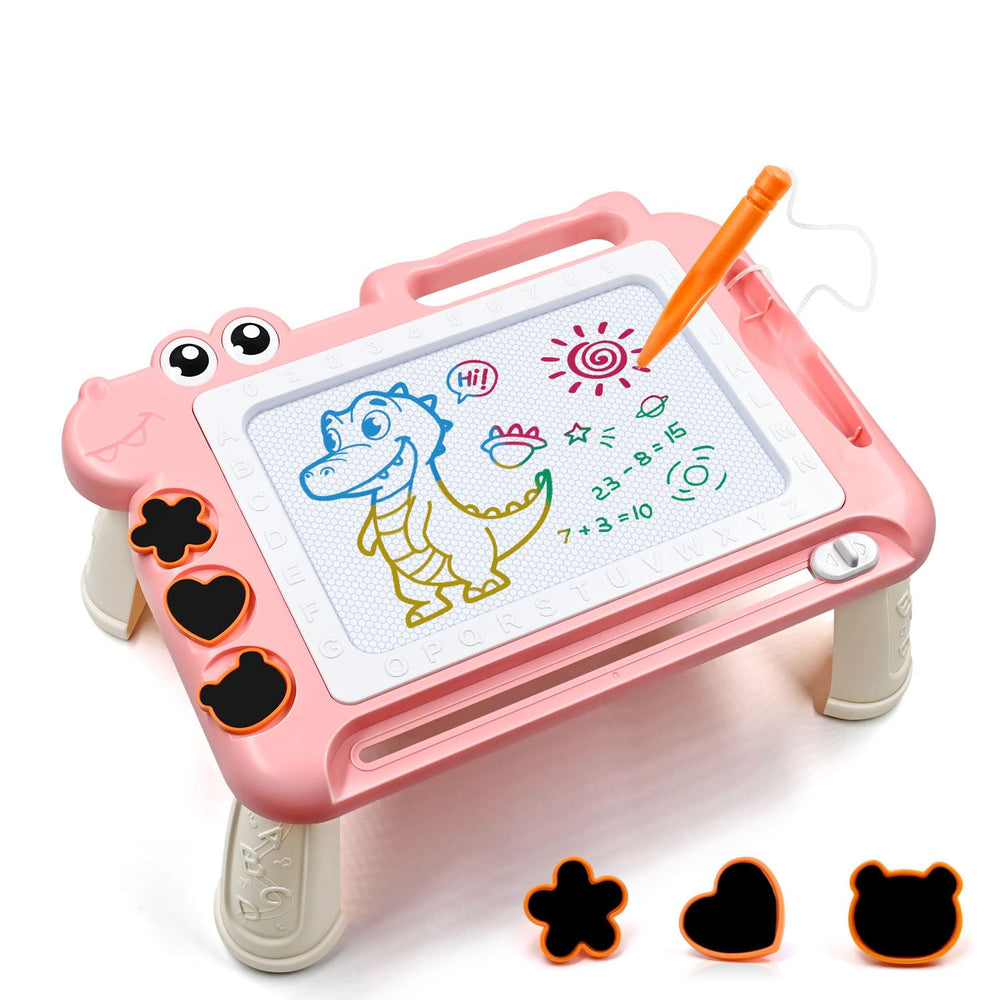 AiTuiTui drawing board with pink legs, stable upright for doodling.