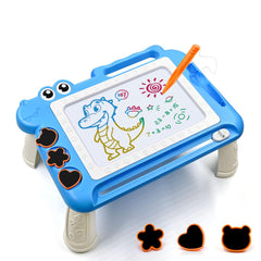 AiTuiTui magnetic drawing board blue front view for mess-free doodling.