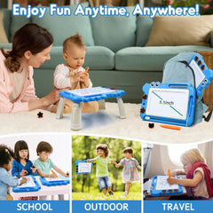 AiTuiTui magnetic drawing board with legs in setup mode for upright drawing.