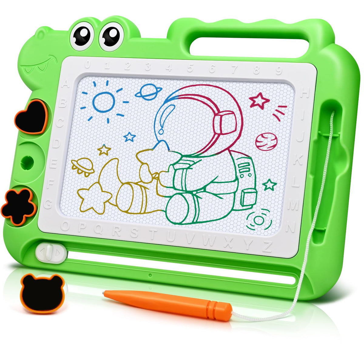 AiTuiTui magnetic drawing board green doodle featuring dinosaur design boosts creativity