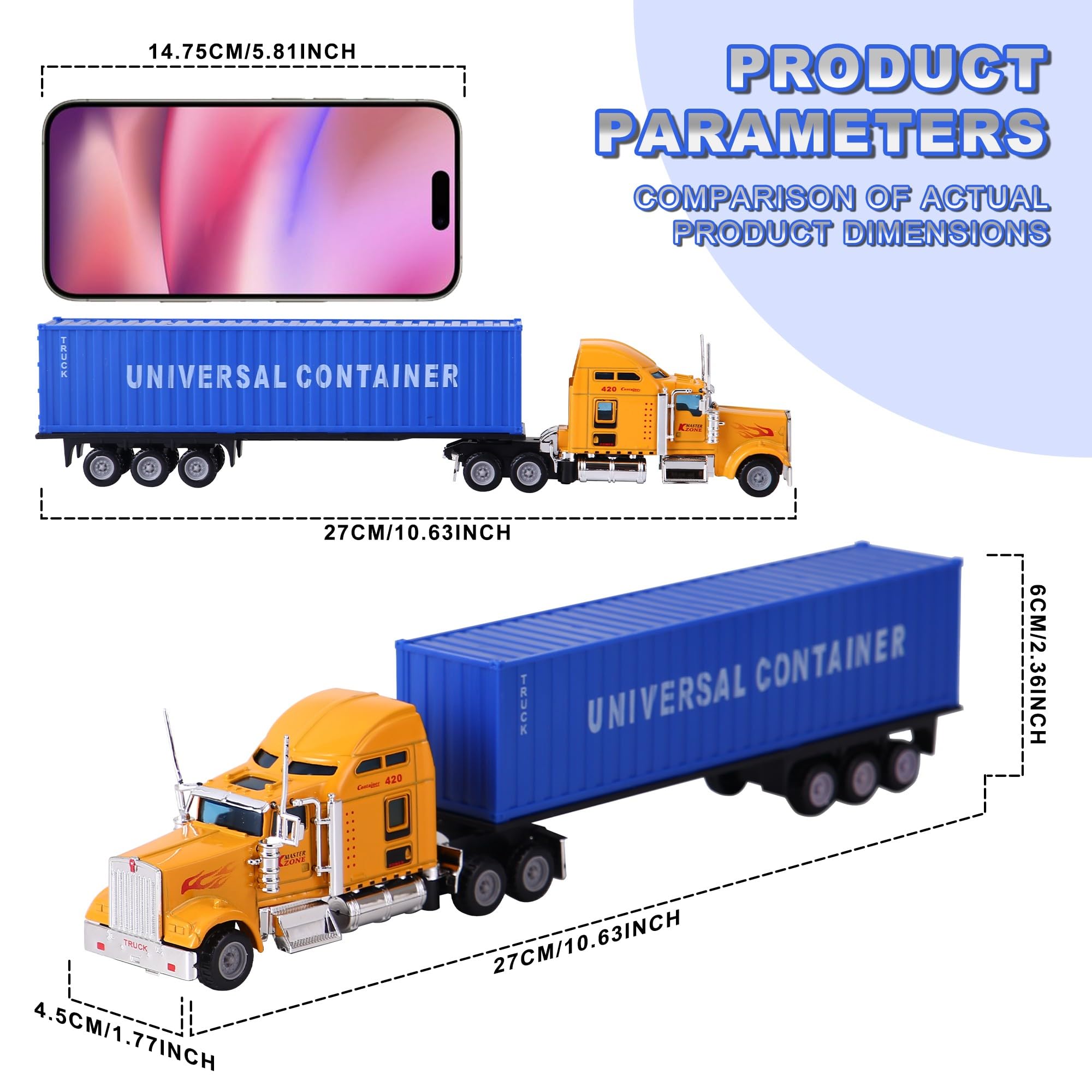 AIUAZA 1/65 ABS container, high-quality materials for safe, imaginative play.